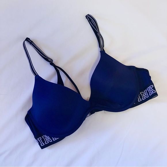 Victoria's Secret PINK Navy Blue Push-Up Bra 36B - Picture 1 of 4
